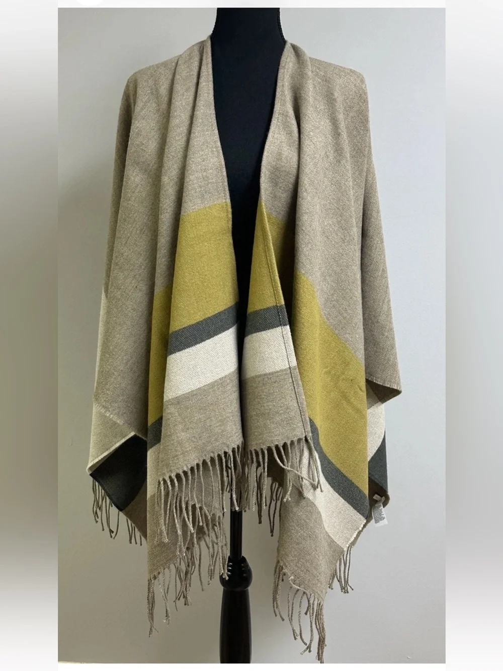 Uniqlo 2 Way Stole Scarf Womens Brown Wrap 100% Acrylic